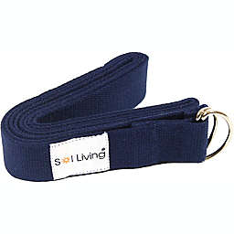 Sol Living Organic Cotton Yoga D-Ring Strap in Navy Blue