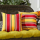 Alternate image 1 for Greendale Home Fashions Stripe Square Outdoor Throw Pillows (Set of 2)