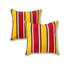 Alternate image 0 for Greendale Home Fashions Stripe Square Outdoor Throw Pillows (Set of 2)