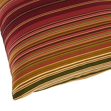 Greendale Home Fashions Kinnabari Stripe Square Outdoor Throw Pillows in Red (Set of 2). View a larger version of this product image.
