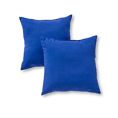 Greendale Home Fashions Solid Square Outdoor Throw Pillows (Set of 2). View a larger version of this product image.