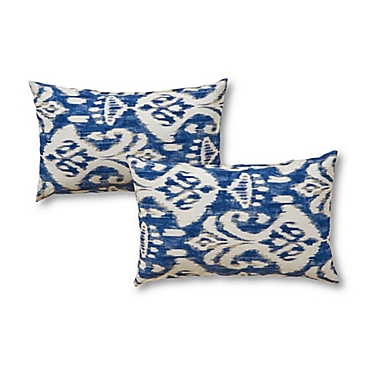 Greendale Home Fashions 2-Piece Outdoor Lumbar Pillow Set. View a larger version of this product image.