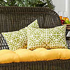 Alternate image 1 for Greendale Home Fashions Lattice 2-Piece Outdoor Lumbar Pillow Set in Grass