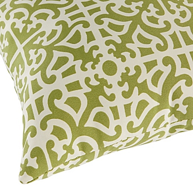 Greendale Home Fashions Lattice 2-Piece Outdoor Lumbar Pillow Set in Grass. View a larger version of this product image.