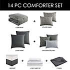 Alternate image 10 for Alora 14-Piece Queen Comforter Set in Charcoal