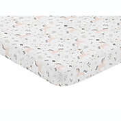 Sweet Jojo Designs&reg; Unicorn Mini Fitted Crib Sheet in Pink/Grey