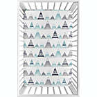 Alternate image 1 for Sweet Jojo Designs&reg; Mountains Mini Fitted Crib Sheet in Grey/Blue