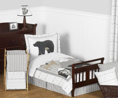 Sweet Jojo Designs&reg; Woodland Friends 5-Piece Toddler Bedding Set in Beige/Grey
