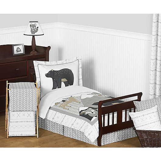 Alternate image 1 for Sweet Jojo Designs® Woodland Friends 5-Piece Toddler Bedding Set in Beige/Grey