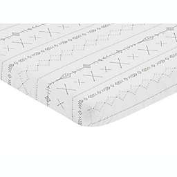 Sweet Jojo Designs® Woodland Friend Mini Fitted Crib Sheet in Grey/White