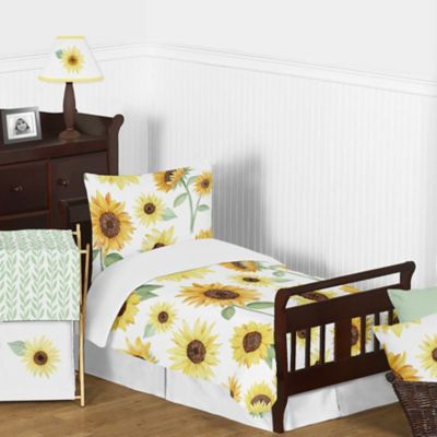 yellow sunflower crib bedding