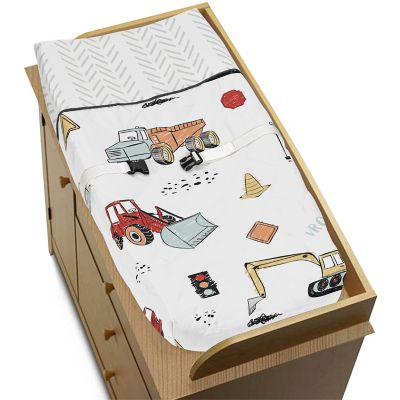 red changing pad cover