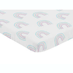 Sweet Jojo Designs® Rainbow Mini Fitted Crib Sheet