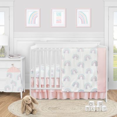 Sweet Jojo Designs&reg; Rainbow 4-Piece Crib Bedding Set