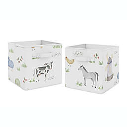 Sweet Jojo Designs® Farm Animals Fabric Storage Bins (Set of 2)