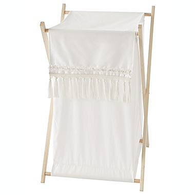 Sweet Jojo Designs&reg; Boho Fringe Laundry Hamper in Ivory. View a larger version of this product image.