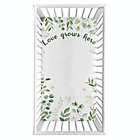 Alternate image 0 for Sweet Jojo Designs&reg; Watercolor Botanical Leaf Photo Op Fitted Crib Sheet in Green/White