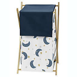 Sweet Jojo Designs® Moon Bear Laundry Hamper in Blue/Gold