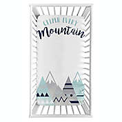 Sweet Jojo Designs&reg; Mountains Photo Op Fitted Crib Sheet in Grey/Aqua