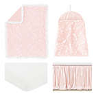 Alternate image 1 for Sweet Jojo Designs&reg; Lace 4-Piece Crib Bedding Set in Pink/White