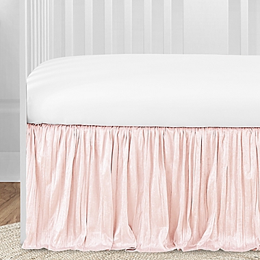 Sweet Jojo Designs&reg; Lace 4-Piece Crib Bedding Set in Pink/White. View a larger version of this product image.
