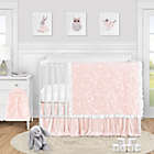 Alternate image 0 for Sweet Jojo Designs&reg; Lace 4-Piece Crib Bedding Set in Pink/White
