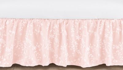 white lace crib skirt
