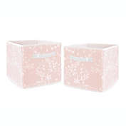 Sweet Jojo Designs&reg; Lace Storage Bins in Pink/White (Set of 2)