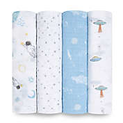 aden + anais&trade; essentials 4-Pack Explorers Swaddle Blankets in Blue