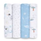 Alternate image 0 for aden + anais&trade; essentials 4-Pack Explorers Swaddle Blankets in Blue