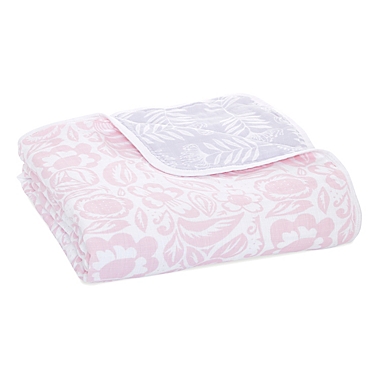 aden + anais&trade; essentials Damsel Muslin Blanket in Pink. View a larger version of this product image.