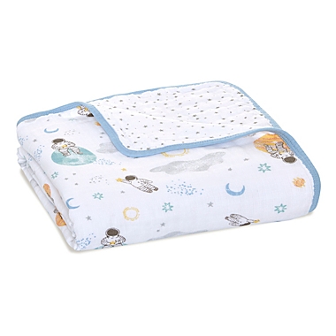 aden + anais&trade; essentials Explorers Muslin Blanket in Blue. View a larger version of this product image.