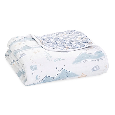 aden + anais&trade; essentials Sunrise Muslin Dream Blanket in Blue. View a larger version of this product image.