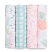 aden + anais&trade; essentials 4-Pack Tropicalia Swaddle Blankets in Pink