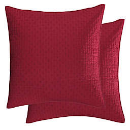 Levtex Home Torrey European Pillow Shams in Red (Set of 2)