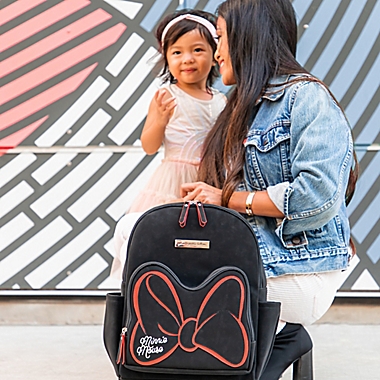 Petunia Pickle Bottom&reg; Signature Minnie Mouse District Diaper Bag Backpack in Black. View a larger version of this product image.
