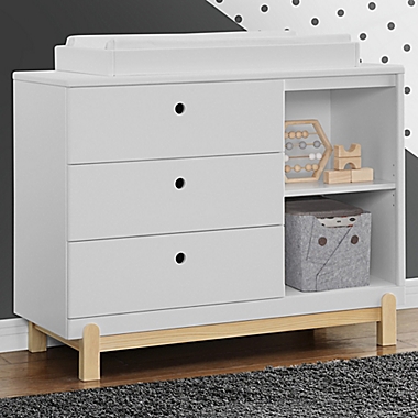 Delta Children&reg; Poppy 3-Drawer Dresser in White/Natural. View a larger version of this product image.