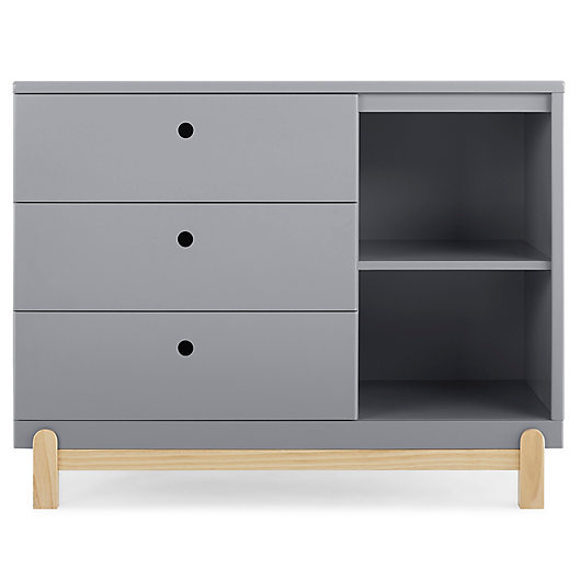 Alternate image 1 for Delta Children® Poppy 3-Drawer Dresser in Grey/Natural
