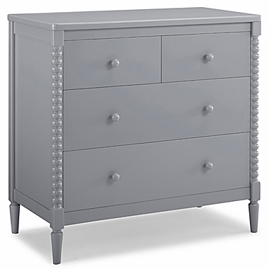 Delta Children Saint 4-Drawer Dresser with Changing Topper in Grey. View a larger version of this product image.
