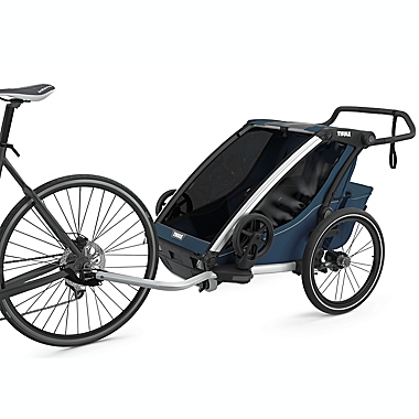 Thule&reg; Chariot Cross Multi-Sport Double Stroller in Majolica Blue. View a larger version of this product image.