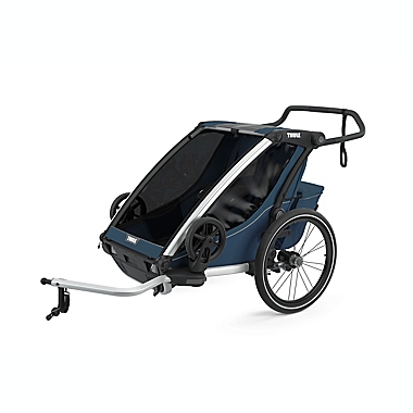 Thule&reg; Chariot Cross Multi-Sport Double Stroller in Majolica Blue. View a larger version of this product image.
