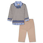 Alternate image 0 for Beetle &amp; Thread&reg; Size 0-3M 4-Piece Sweater, Shirt, Pant and Bow Tie Set in Khaki/Grey