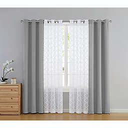 VCNY Home Jennie Grommet Window Curtain Panels (Set of 4)