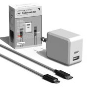Sharper Image&reg; Fast-Charging Portable Adapter with Lightning Charging Cable