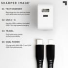 Alternate image 4 for Sharper Image&reg; Fast-Charging Portable Adapter with Lightning Charging Cable