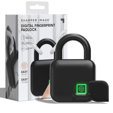 Sharper Image&reg; Fingerprint Lock in Black. View a larger version of this product image.