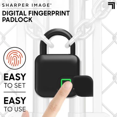Sharper Image&reg; Fingerprint Lock in Black. View a larger version of this product image.