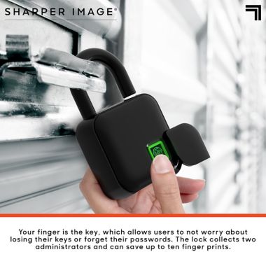 Sharper Image&reg; Fingerprint Lock in Black. View a larger version of this product image.