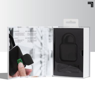 Sharper Image&reg; Fingerprint Lock in Black. View a larger version of this product image.