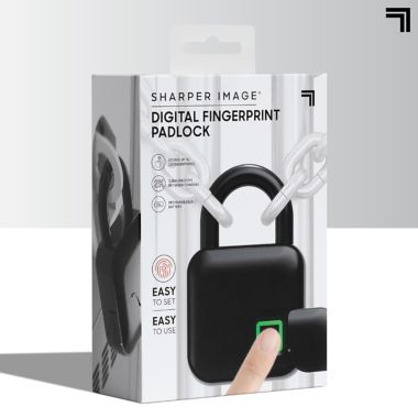 Sharper Image&reg; Fingerprint Lock in Black. View a larger version of this product image.